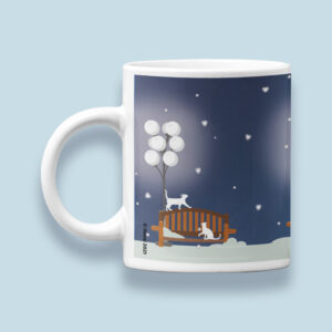Alternative view of Kollit in the alley in winter - mug