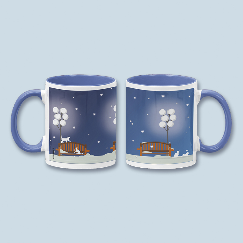 Kollit talvella kujalla -muki - Image 7