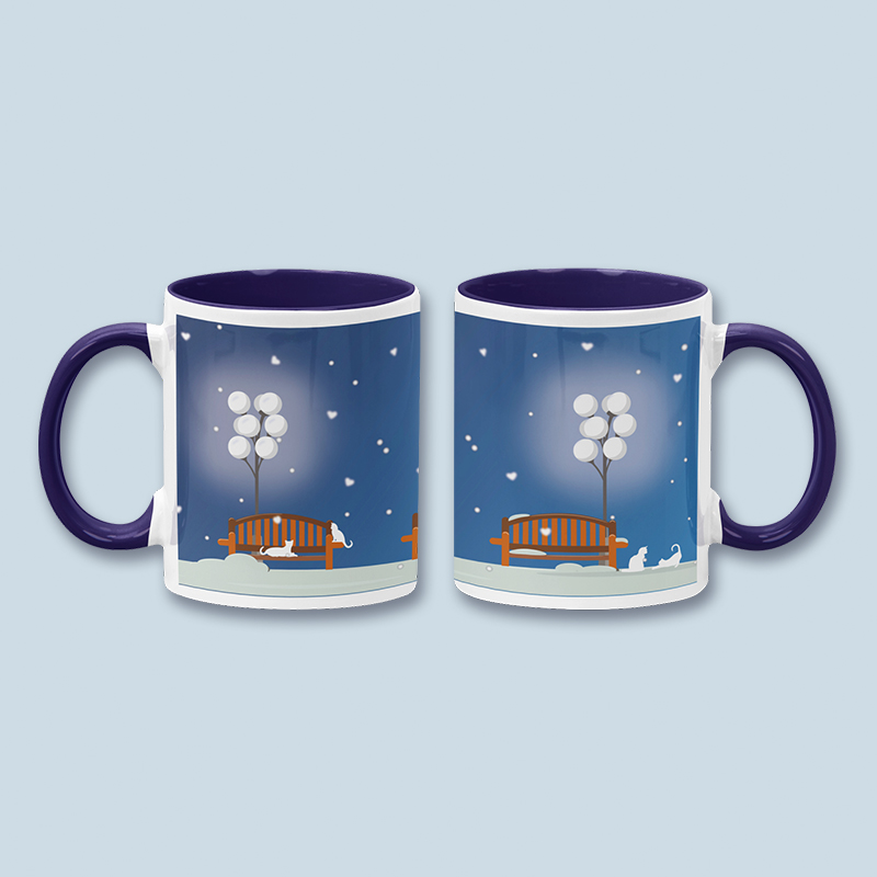 Kollit talvella kujalla -muki - Image 6