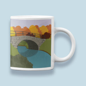 Keravan kivisilta ja metsäkauriit syksyllä -muki