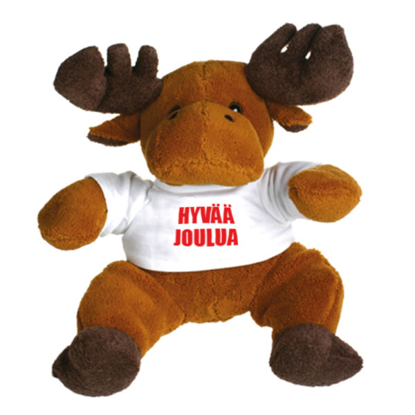 Pehmolelu Hirvi omalla kuvalla tai tekstillä