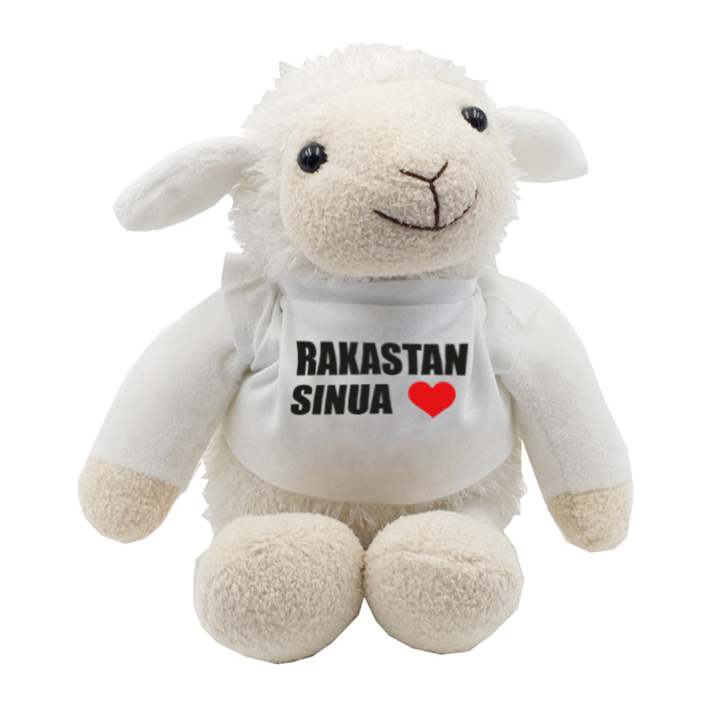 Soft toy Sheep with your own picture or text