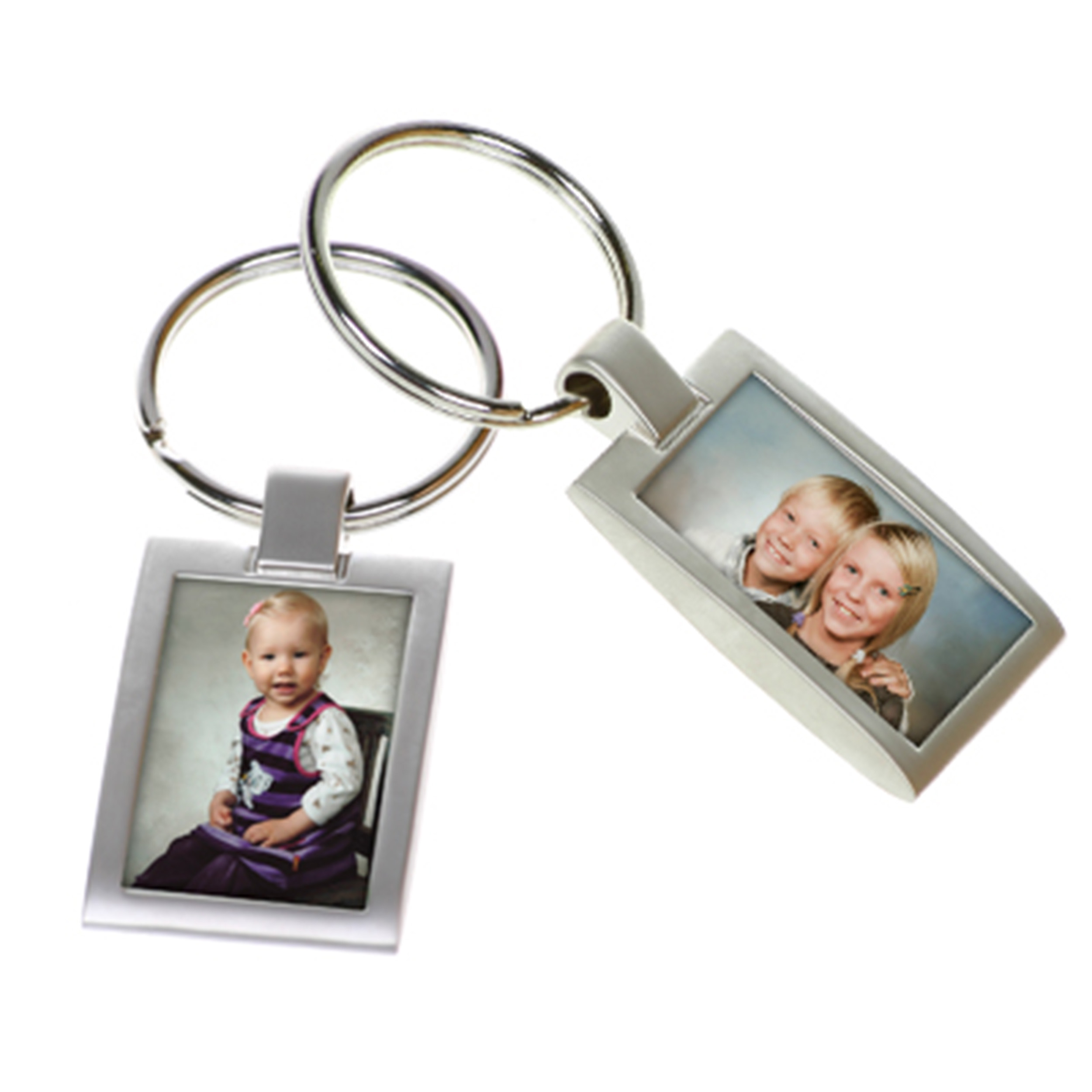 Avaimenperä omalla kuvalla, metallinen, 2-puoleinen