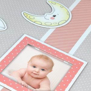 Alternative view of Baby album rabbit 24x24cm, 40s, blue/red