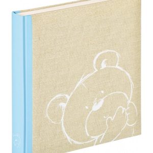Baby teddy bear album, blue/red