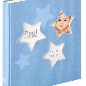 Star baby album, blue/red