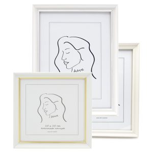 White wooden frame, Aava, many sizes 9x13cm-40x50cm