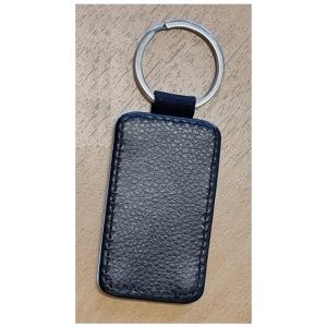Alternative view of Straight handle keyring with your own picture artificial leather 40x70mm