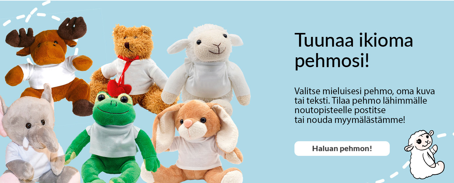 pehmolelut banneri iloosi