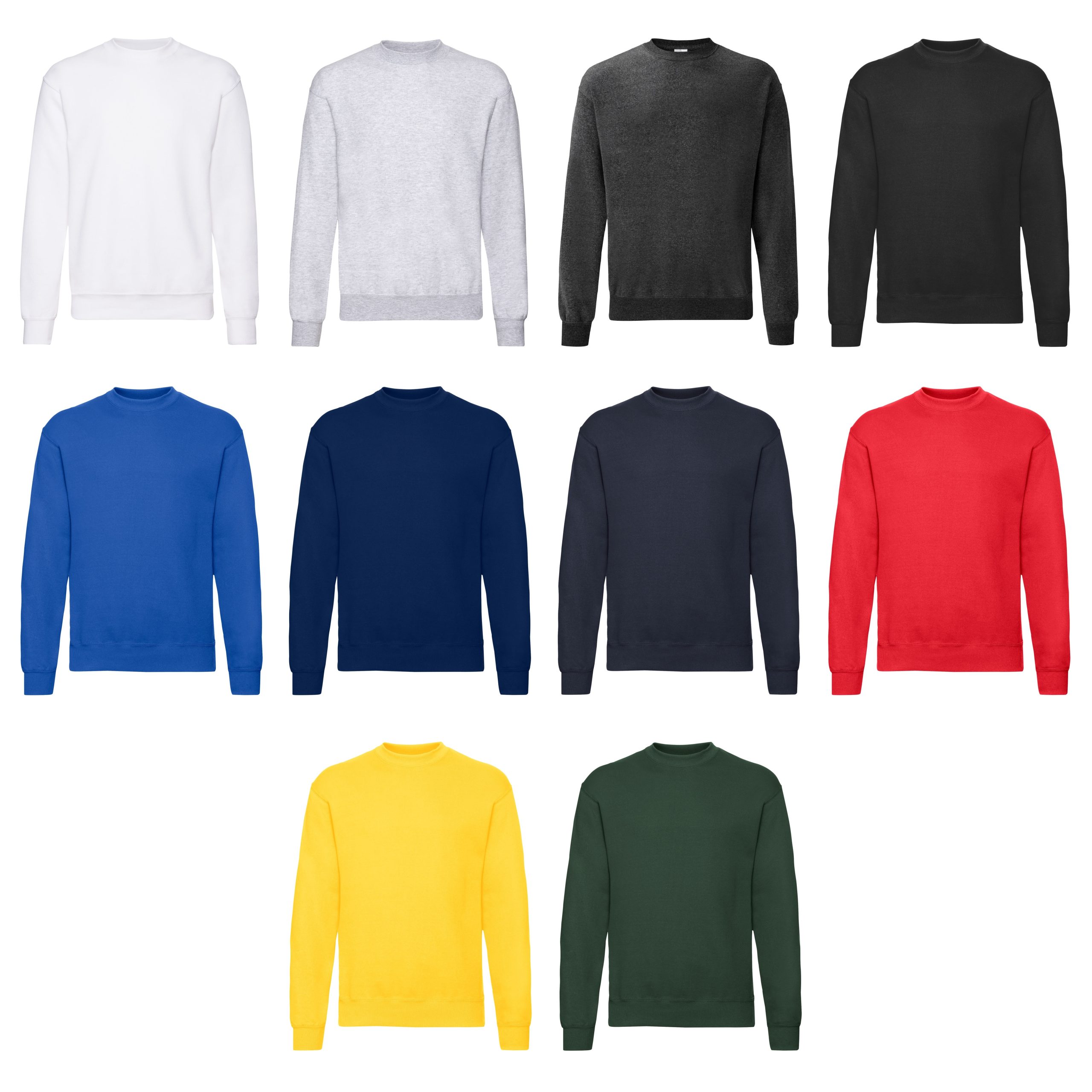 Fruit of the Loom Classic -collegepaita, personoitavissa omalla kuvalla tai tekstillä